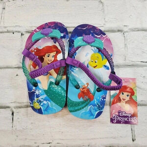 Little Mermaid Flip Flops. Summer Baby Shoes.
